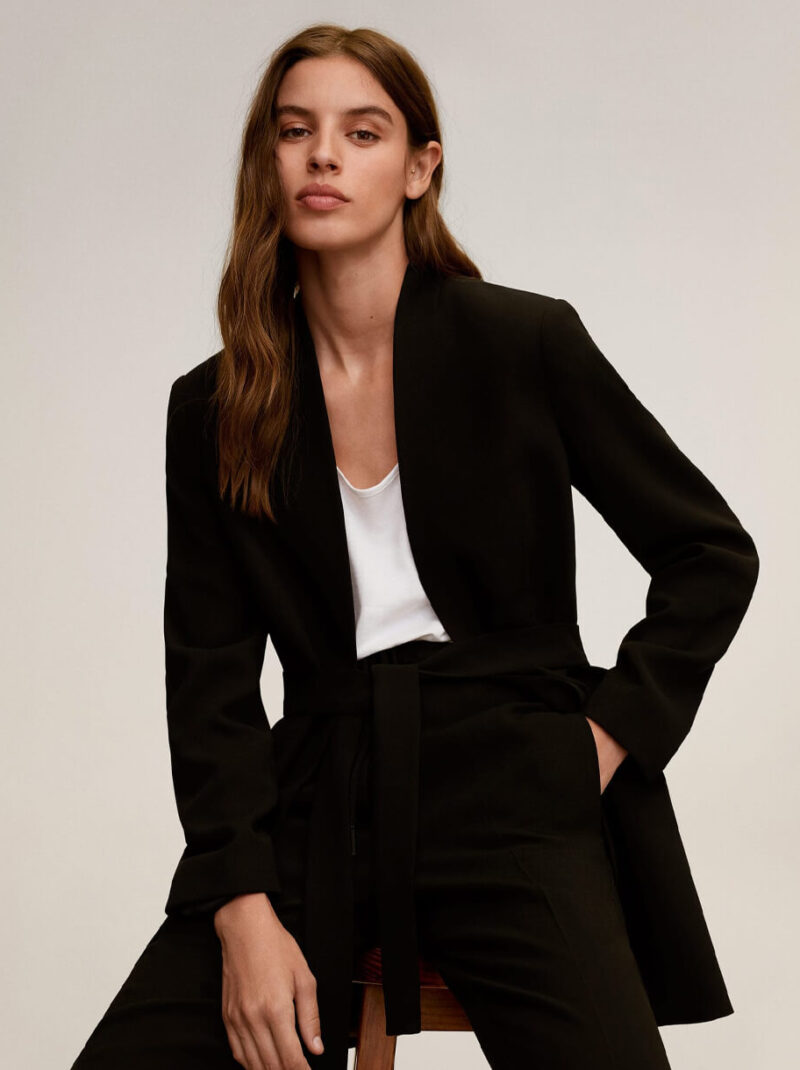 Bow suit blazer
